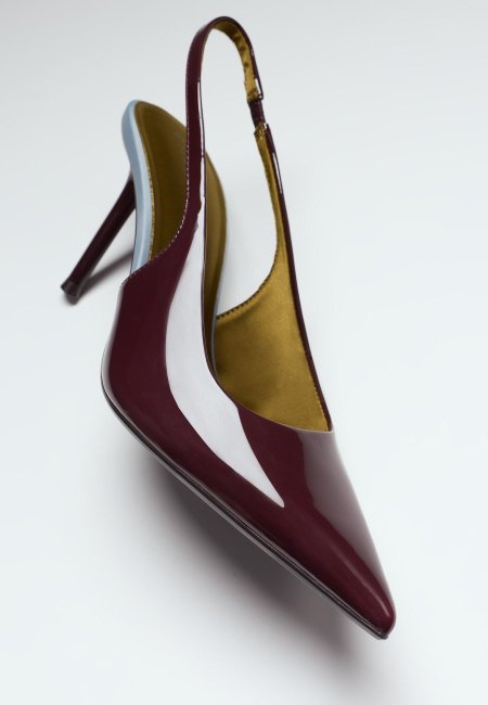 TRICOLOUR SLINGBACK HEELS